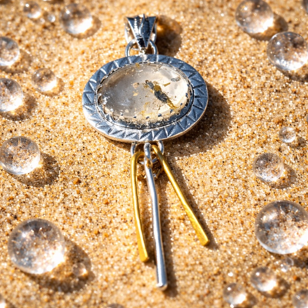 Golden Rutilated Quartz Necklace